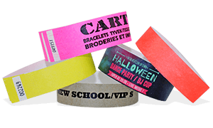 Pulseras Tyvek y de papel