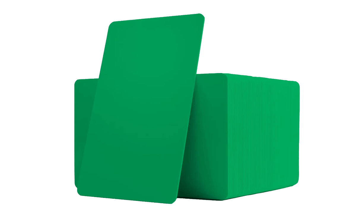 Tarjetas de PVC verdes sin impresión - Mic 760