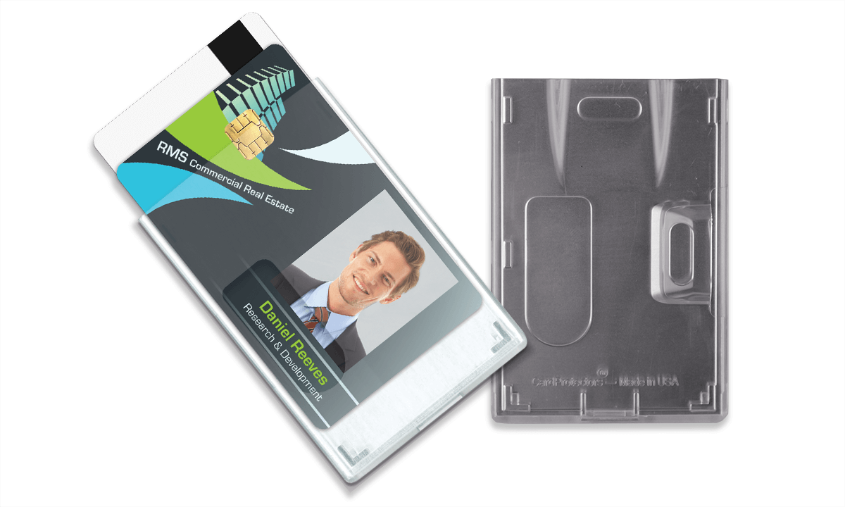 Porta tarjeta de proximidad rígido para dos tarjetas