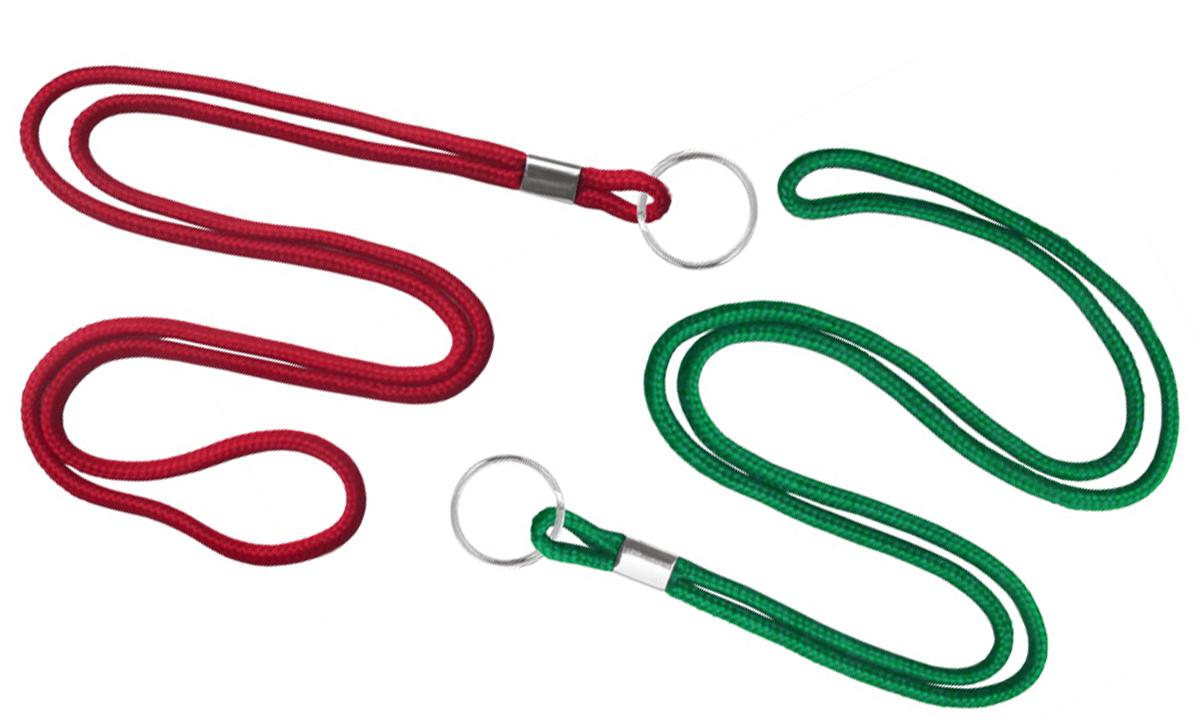 Lanyards redondos de 3 mm con anilla metálica