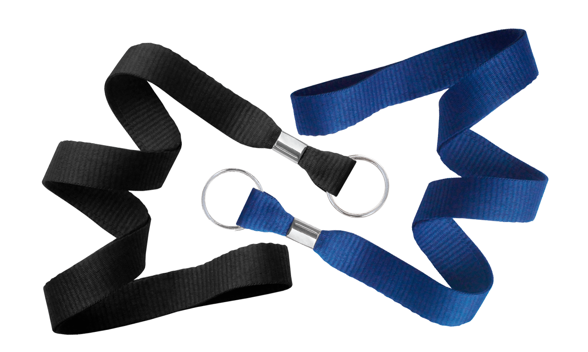 Lanyards planos de 15 mm con anilla metálica