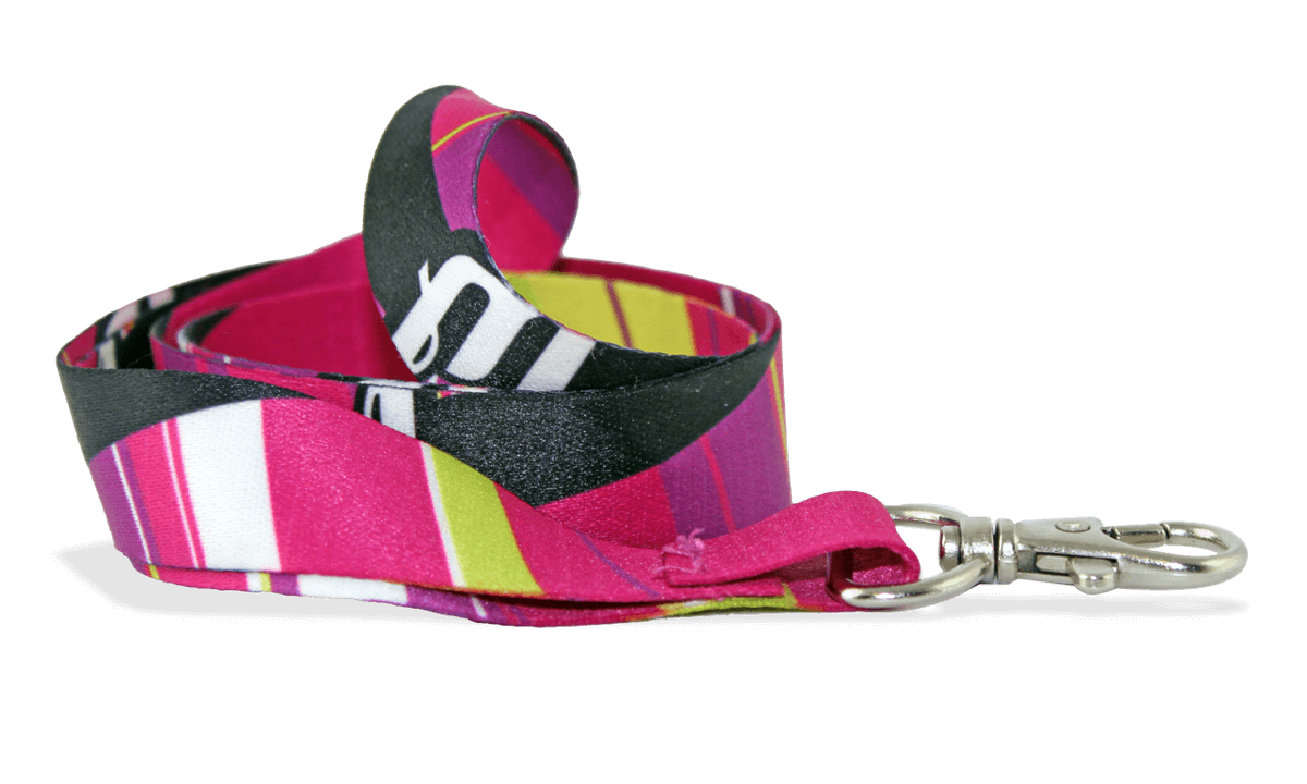 Lanyards personalizados de poliéster satinado 20 mm - Impresión a todo color