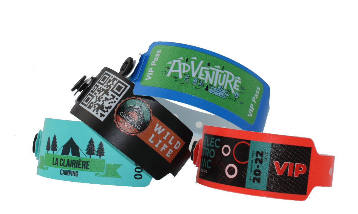 Pulseras de plástico 25 mm con impresión