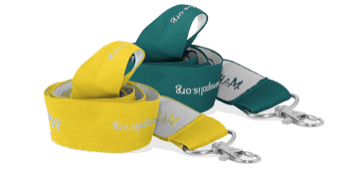 Lanyards bordados 25 mm - personalizados con 1 color