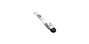 Pinza de cocodrilo de metal engomado con correa de vinilo transparente