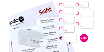 Plantillas Selfit® XL, 86 x 24 mm, Blanco, 500 unidades