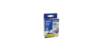 Cintas Brother P-touch, 24 mm, Negro sobre cinta transparente
