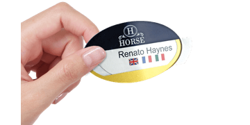 Identificadores reutilizables Selfit® PRO DoubleLine, 70 X 40 mm, Forma oval