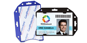 Porta tarjeta de proximidad de cara abierta semirrígido para una tarjeta