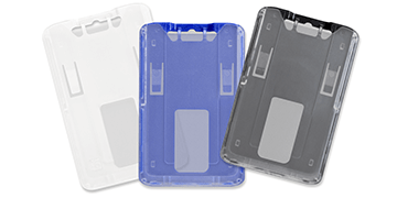 Porta tarjeta rigido vertical B-Holder para una tarjeta con muesca para el pulgar