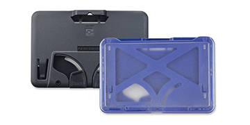 Porta tarjeta rígido horizontal B-Holder para tres tarjetas con palancas de extracción
