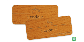 Identificaciones Impress de Madera, 60 X 25 mm