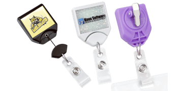 Yoyó porta acreditación B-Reel anti-torsión personalizable con pinza giratoria dentada