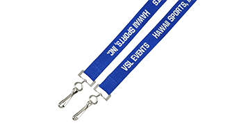 Lanyards personalizados económicos de 15 mm para eventos con doble fijación - 1 color de impresión