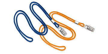 Lanyards redondos de 3 mm con pinza metálica