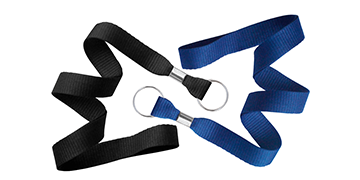 Lanyards planos de 15 mm con anilla metálica
