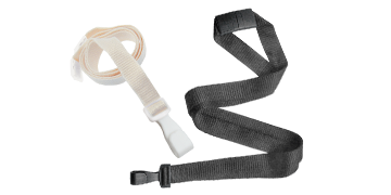 Lanyards de bambú de 15 mm con cierre de seguridad y mosquetón ancho de plástico no giratorio