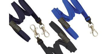 Lanyard trenzado de 10 mm con cierre de seguridad y mosquetón con gatillo