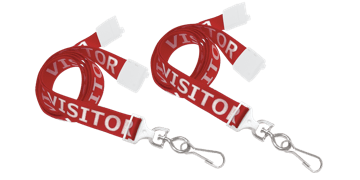 Lanyards satinados preimpresos de 16 mm de anchura con cierre de seguridad y mosquetón giratorio metálico