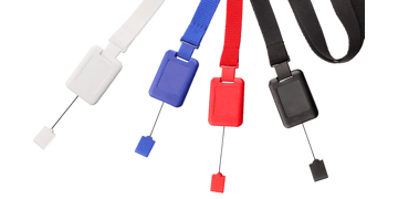 Lanyards planos de 15 mm con cierre de seguridad y sistema SlimReel