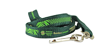 Lanyards personalizados de bambú 10 mm - 1 color de impresión