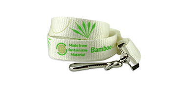 Lanyards personalizados de bambú 15 mm - 1 color de impresión