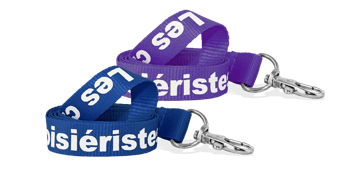 Lanyards personalizados de poliéster estriado 15 mm - 1 color de impresión