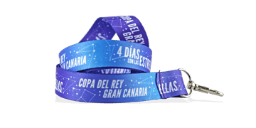 Lanyards personalizados de poliéster satinado 25 mm - Impresión a todo color