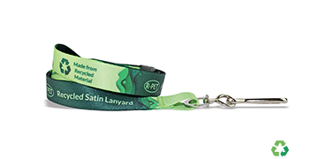 Lanyards personalizados de poliéster satinado reciclado 15 mm - Impresión a todo color