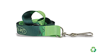 Lanyards personalizados de poliéster satinado reciclado 20 mm - Impresión a todo color