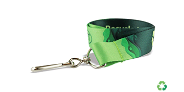 Lanyards personalizados de poliéster satinado reciclado 25 mm - Impresión a todo color