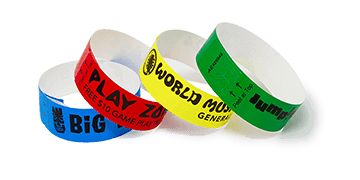 Pulseras SecurBand 22 mm con cierre adhesivo e impresión negra