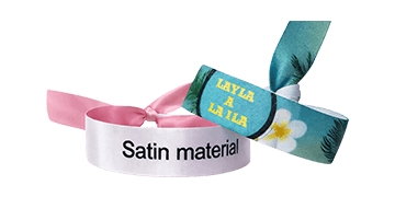 Pulseras de tela satinada sin cierre