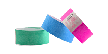 Pulseras Tyvek pre-numeradas 25 mm - Caja de 1000 unidades