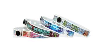 Pulseras de plástico 13 mm, impresión digital de calidad fotográfica