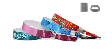 Pulsera de tela satinada "Honolulu" con un cierre deslizable de metal llano