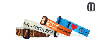 Pulseras de tela satinada suave "Roma" con un cierre de plástico reutilizable