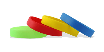 Pulseras de silicona en stock, sin impresión, tamaño grande / adultos