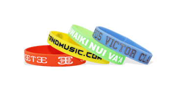 Pulseras de silicona con bajo relieve e impresión, tamaño grande / adultos