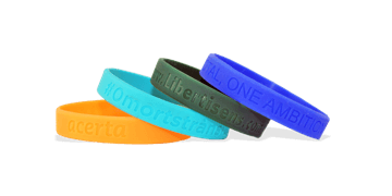 Pulseras de silicona con bajo relieve, tamaño pequeño / niños