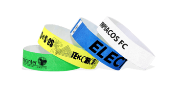 Pulseras de Tyvek 19 mm con impresión de color negro