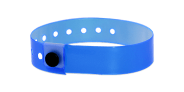 Pulseras de vinilo traslúcido, 19 mm, sin impresión, Blueberry