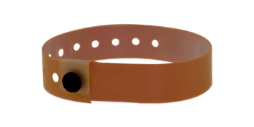 Pulseras de vinilo traslúcido, 19 mm, sin impresión, Mocha Ice