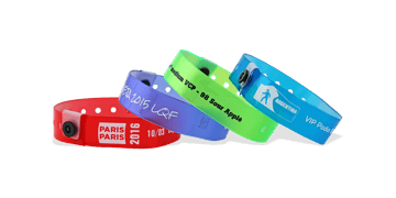 Pulseras de vinilo traslúcido, 19 mm, con impresión