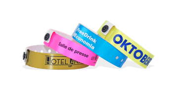 Pulseras de vinilo, 19 mm, con impresión
