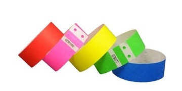 Pulseras Tyvek pre-numeradas 25 mm - Caja de 1000 unidades