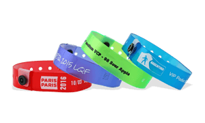 Pulseras de vinilo traslúcido, 19 mm, con impresión