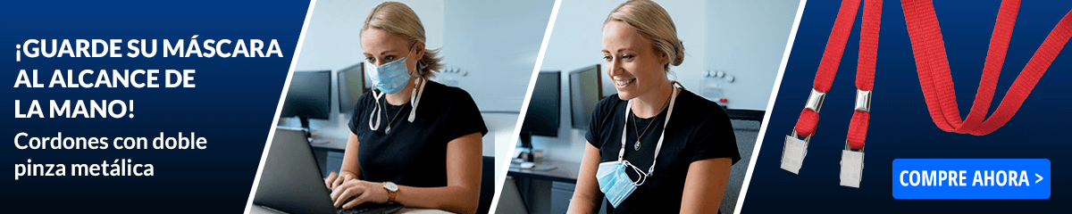 Lanyards con doble pinza metálica